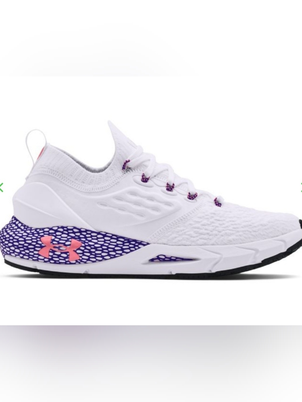 Size 9 - Under Armour Women's White Training Shoe with Purple & Pink Accents